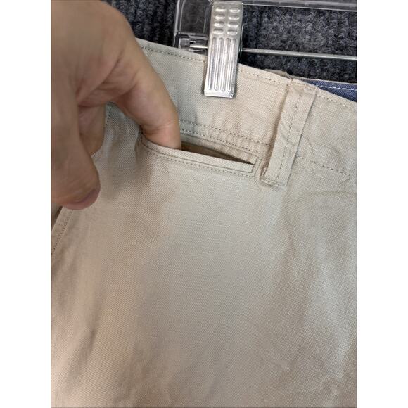 J Crew Mens Linen Blend Wide Leg Pants Size 40 Tan Mid Rise Preppy Resort Travel - Picture 6 of 13